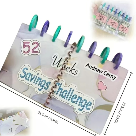 Money Saving Challenge Binder W/ Stretch Band for Secure Closure;NIP;Final Price - Picture 2 of 3